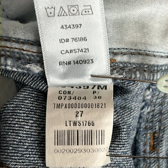 Loft Straight Crop Patchwork Jeans - Size 27 - Picture 9 of 9